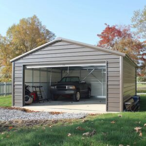 18x20x8 Metal Garage Horizontal