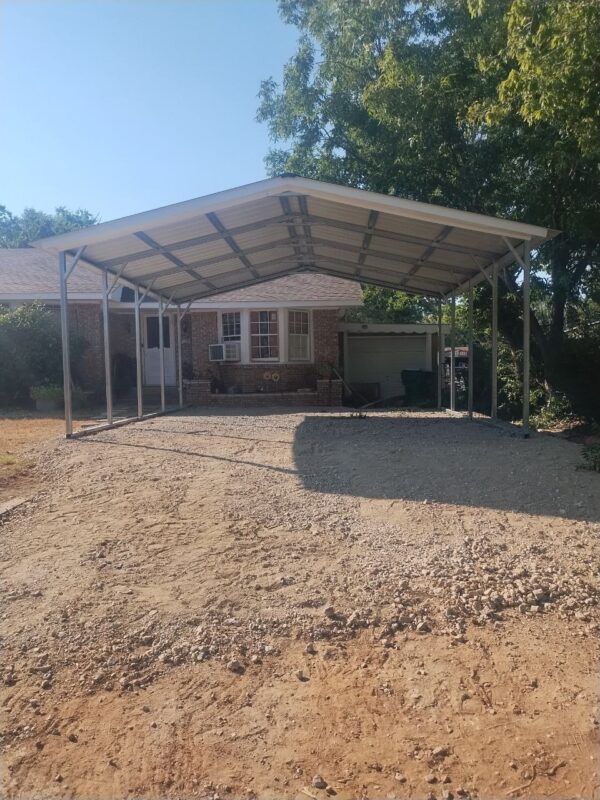 24x20x10 Metal Carport A Frame 2 Car