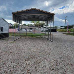 16x31x12 Metal RV Carport Boxed Eave Roof