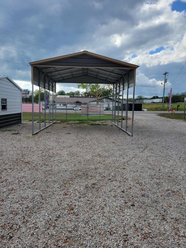 18x36x12 Metal RV Carport Boxed Eave Roof